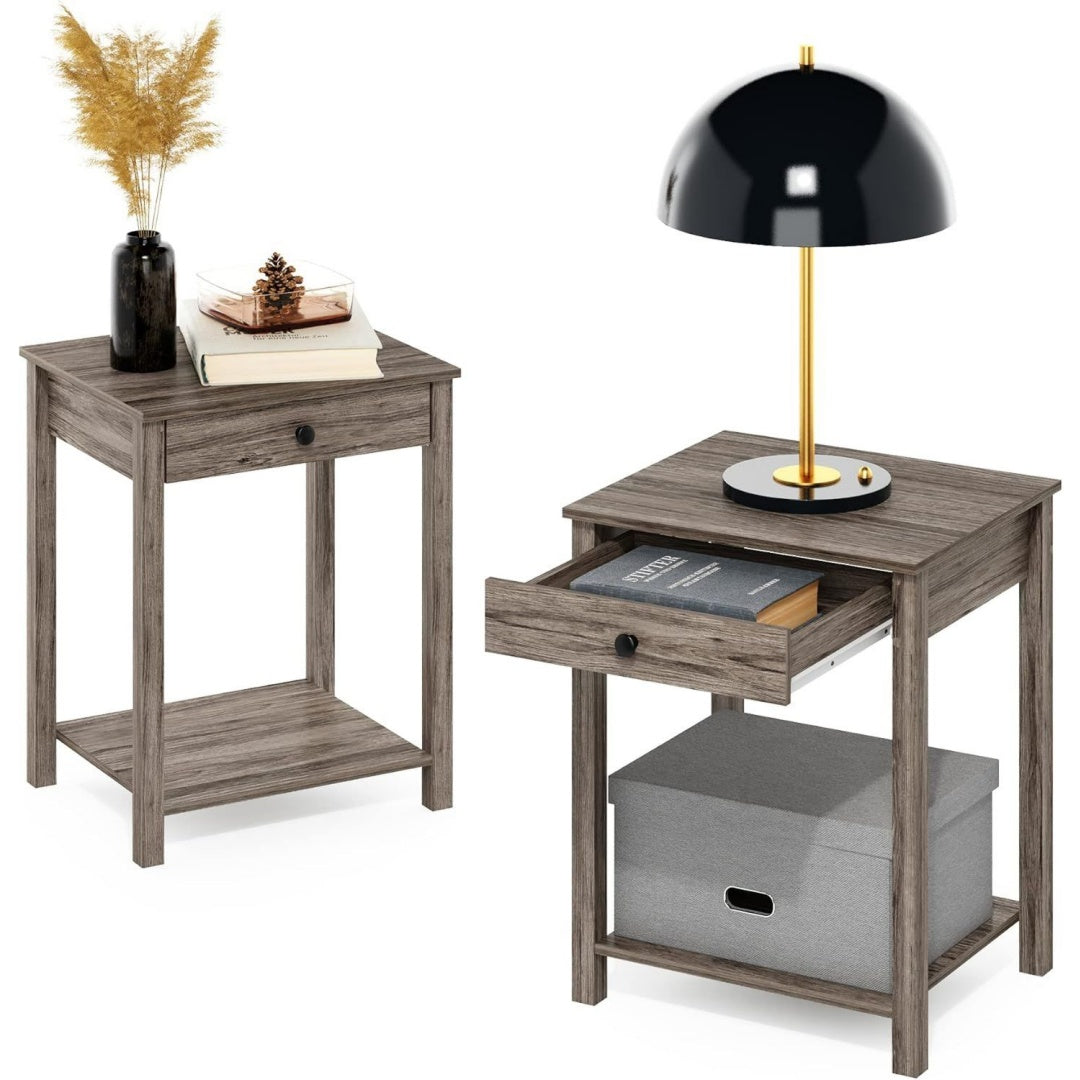Piano d appoggio con cassetti rovere