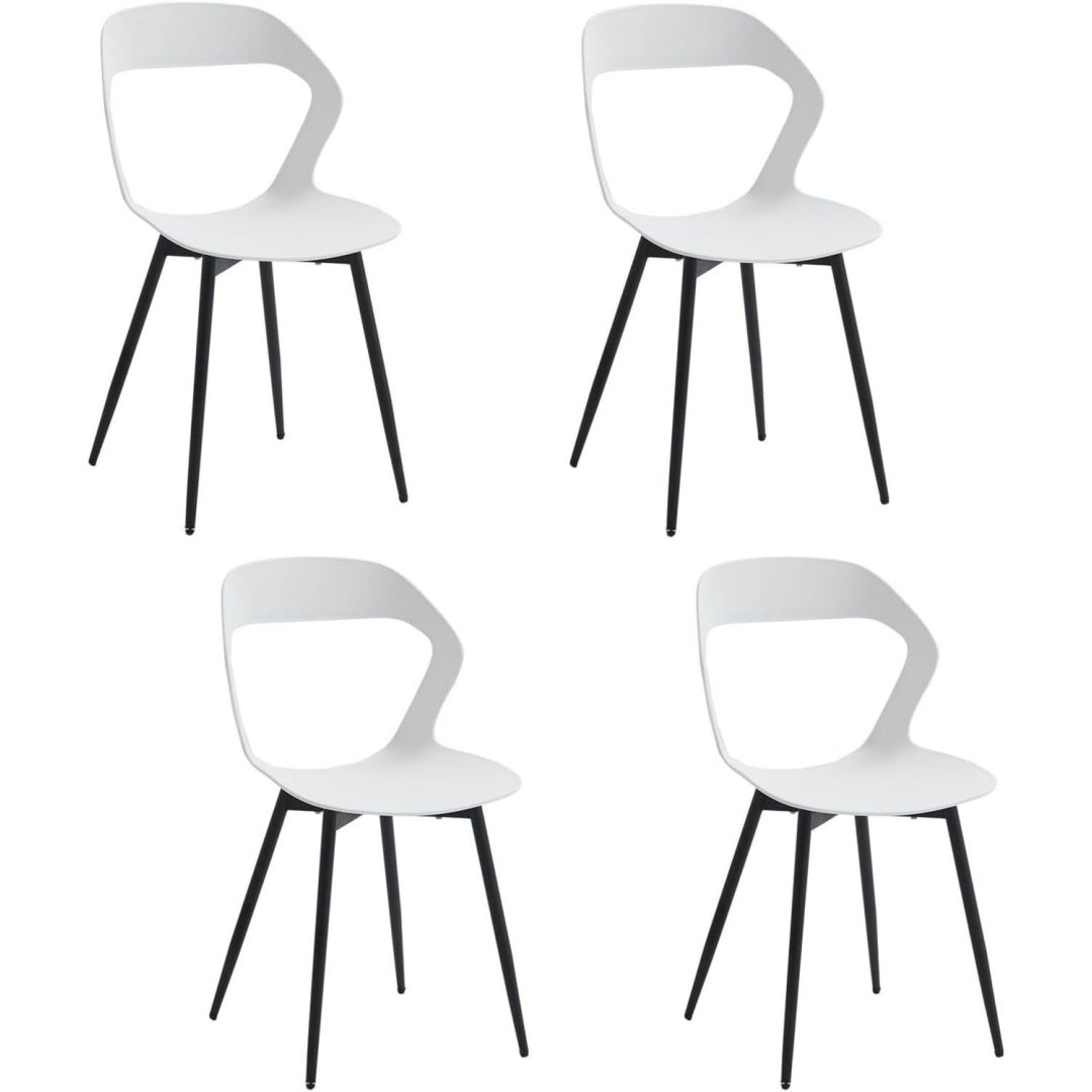 Sedie struttura in metallo stile scandinavo nero