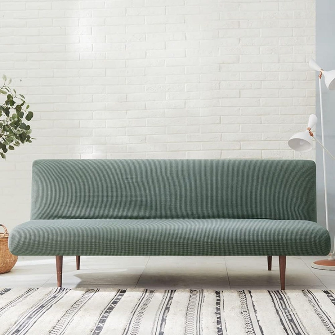 Divano confortevole Copridivano divano senza braccioli, antiscivolo, verde