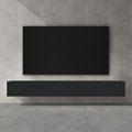 Console porta TV con ante con vano contenitore marrone