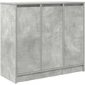 Credenza da soggiorno con ante con ripiani grigio