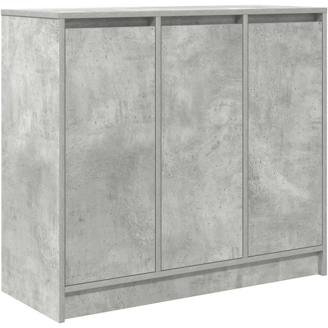Credenza da soggiorno con ante con ripiani grigio