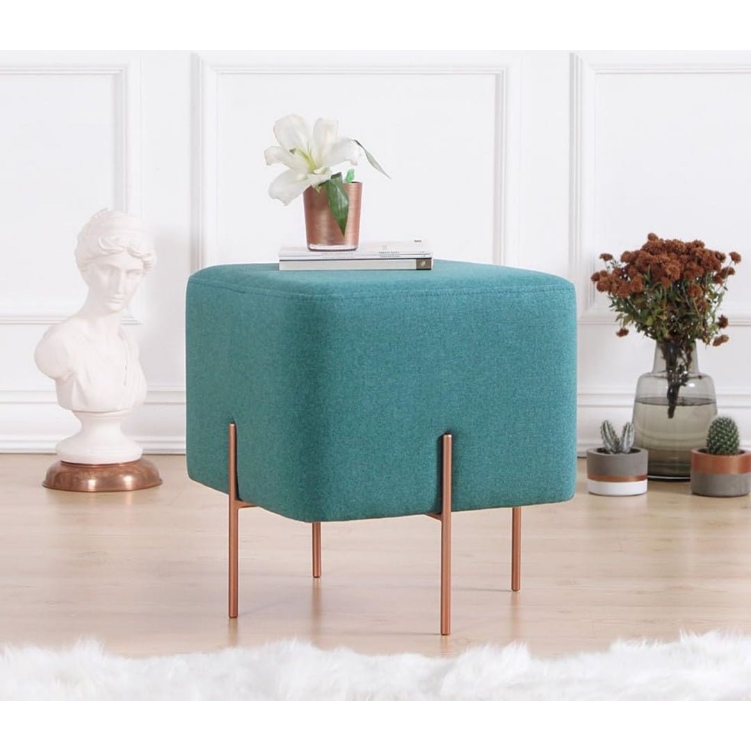 Divano da soggiorno Pouf bohemian, verde chiaro, cotone verde