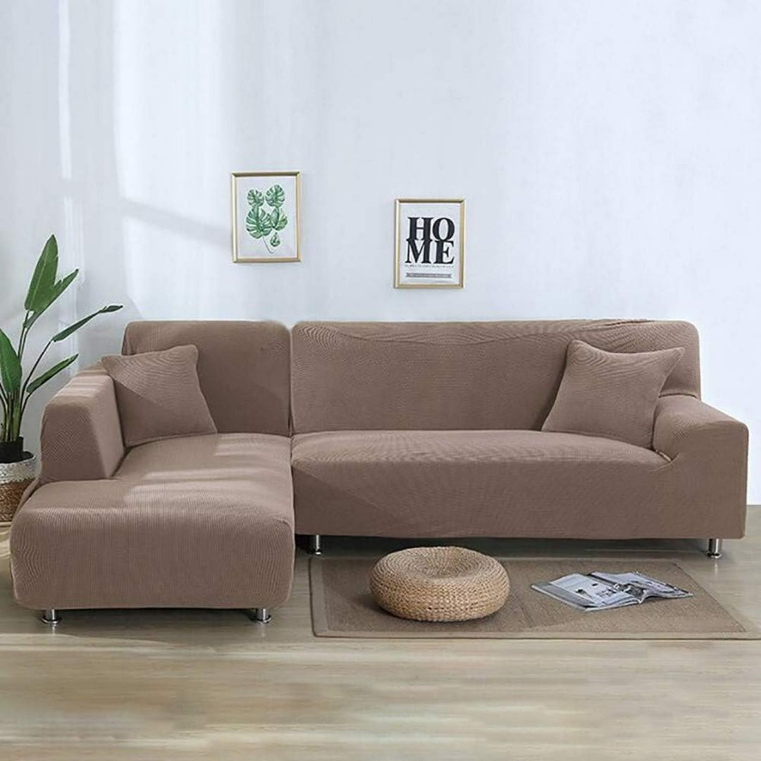 Seduta imbottita Pezzi Copridivano Penisola Elasticizzato Chaise nero