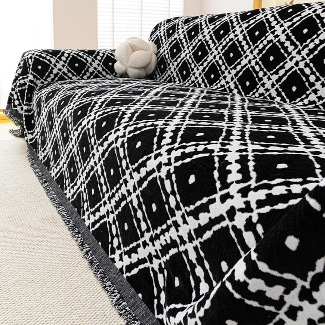 Divano da soggiorno Coperta Copripoltrona Friendly Divano Posti, nero