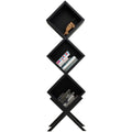 Libreria contenitore con ripiani nero