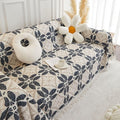 Seduta imbottita copridivano, coperta decorativa ciniglia, motivo marrone