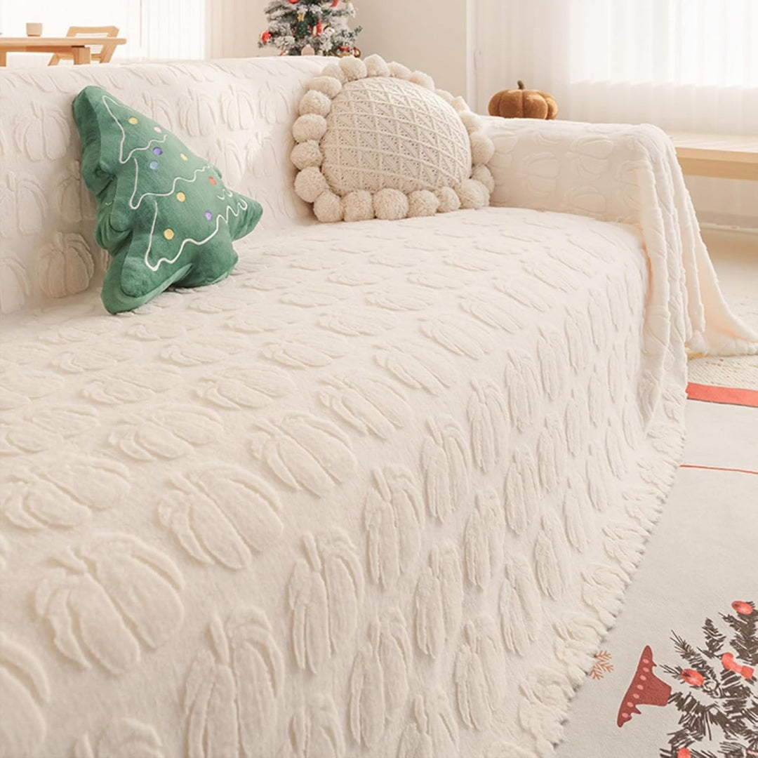 Divano confortevole Coprisofa Peluche Forma Coniglio, Copertura nero