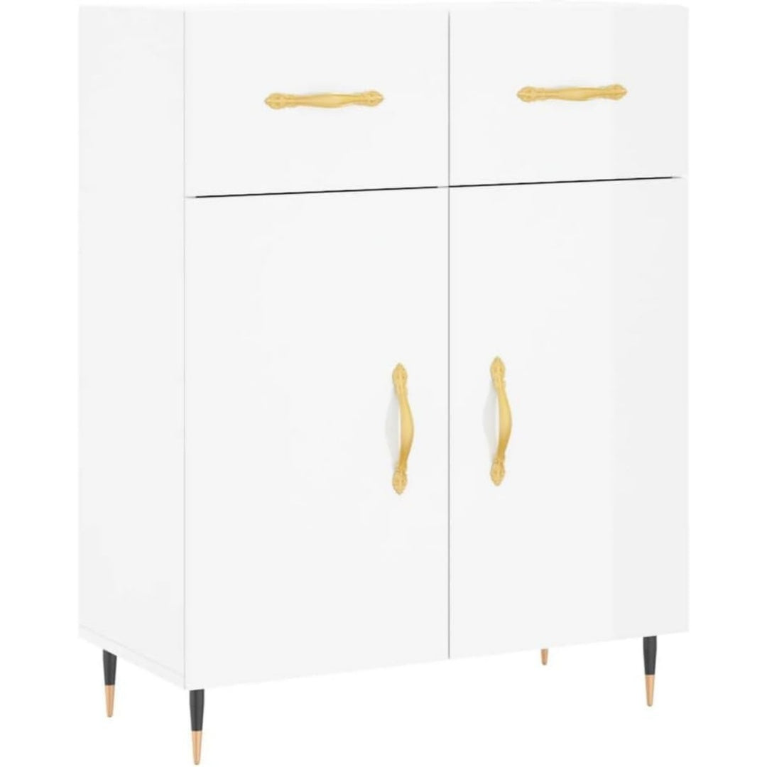 Credenza da soggiorno bianco struttura in metallo