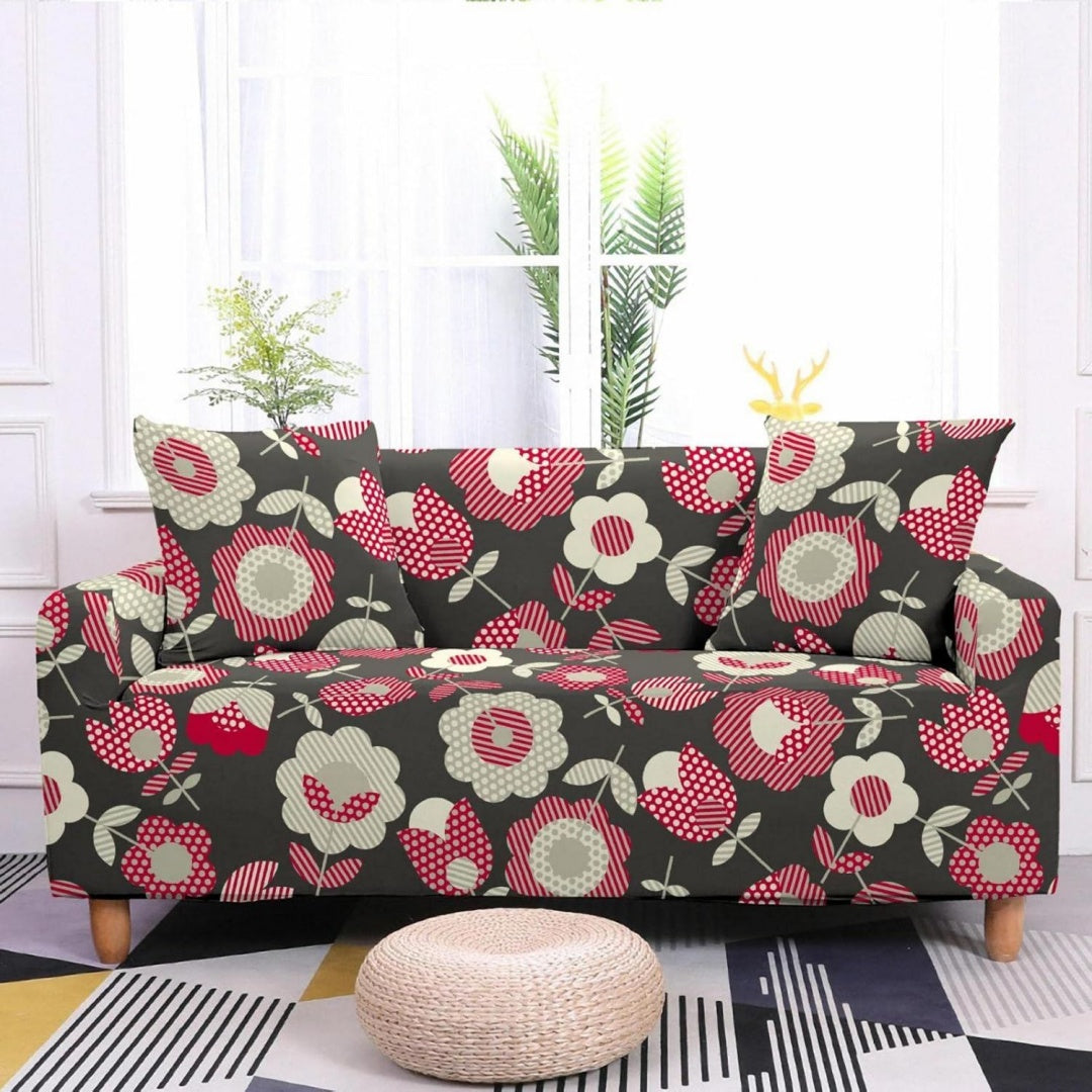 Divano confortevole Elegante copridivani universali forma lavabile, grigio