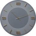 Arredo per soggiorno Kare Design Orologio Parete Leonardo,Grigio/Oro, grigio