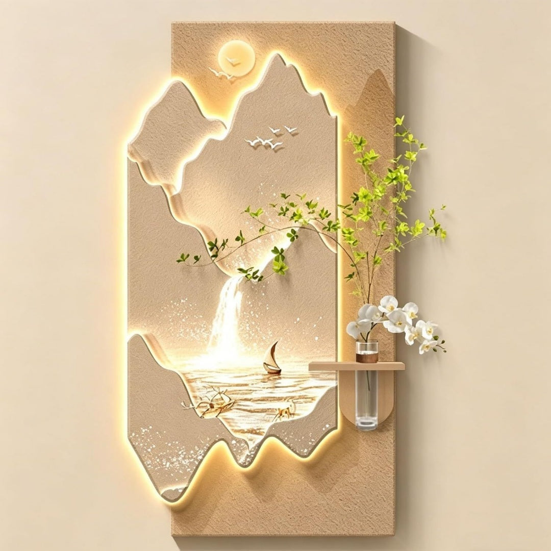 Mobile funzionale Decorazione murale effetto arenaria murale naturale